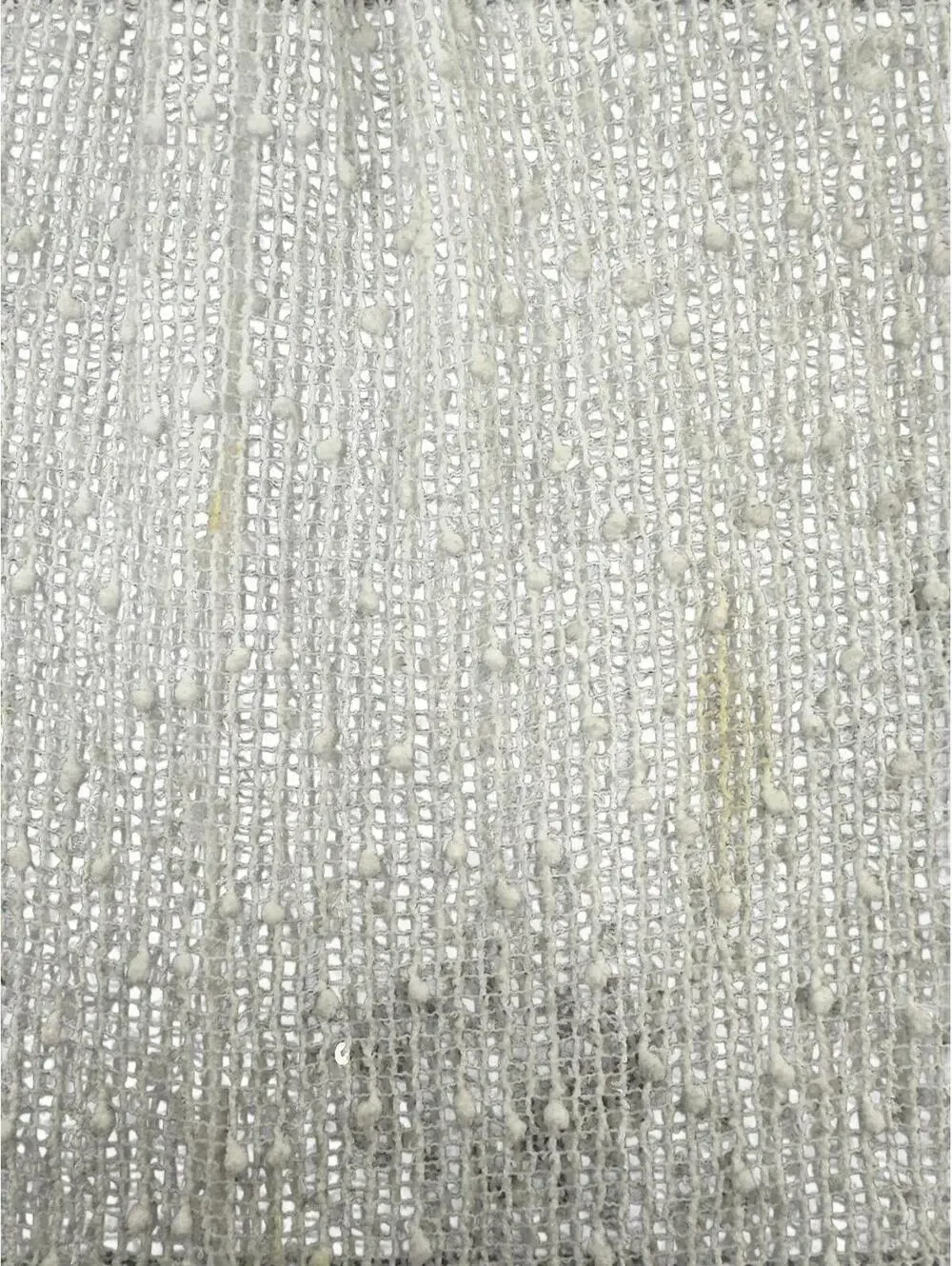 Y2K Fairycore Mesh Tank Top with Silver Sequins Sleeveless White